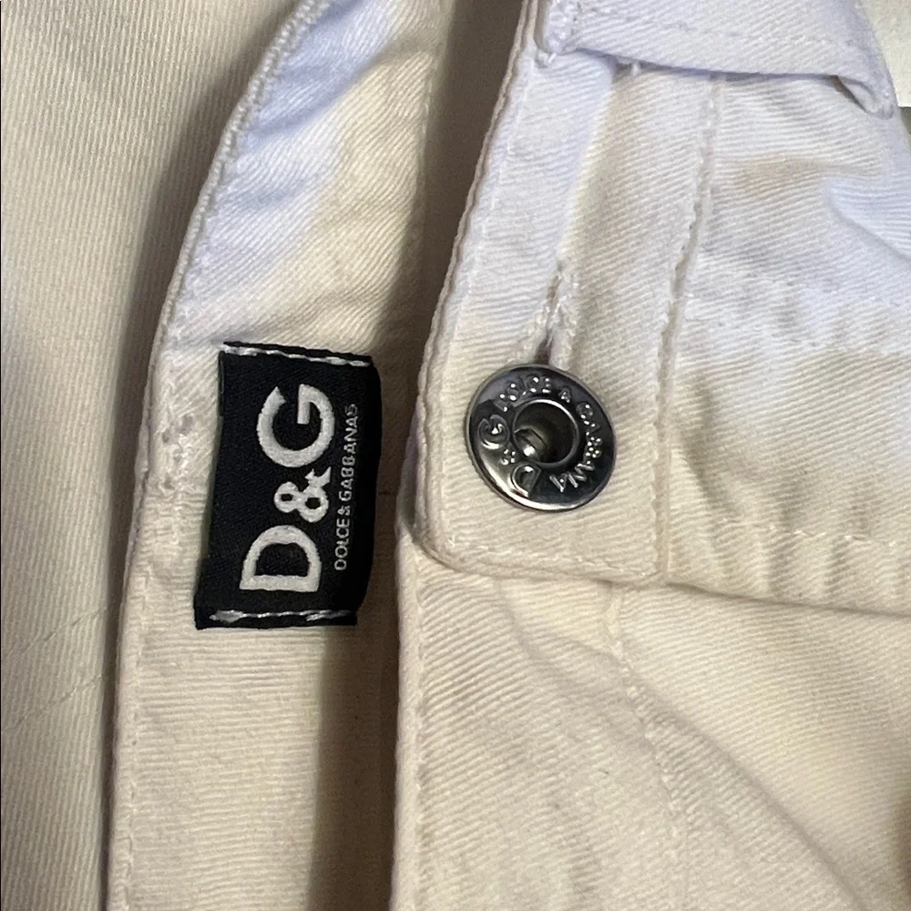 🛑 1 hour sale. Dolce & Gabbana, size 31 EU (US 10/12), White Crop Jeans - Picture 10 of 10
